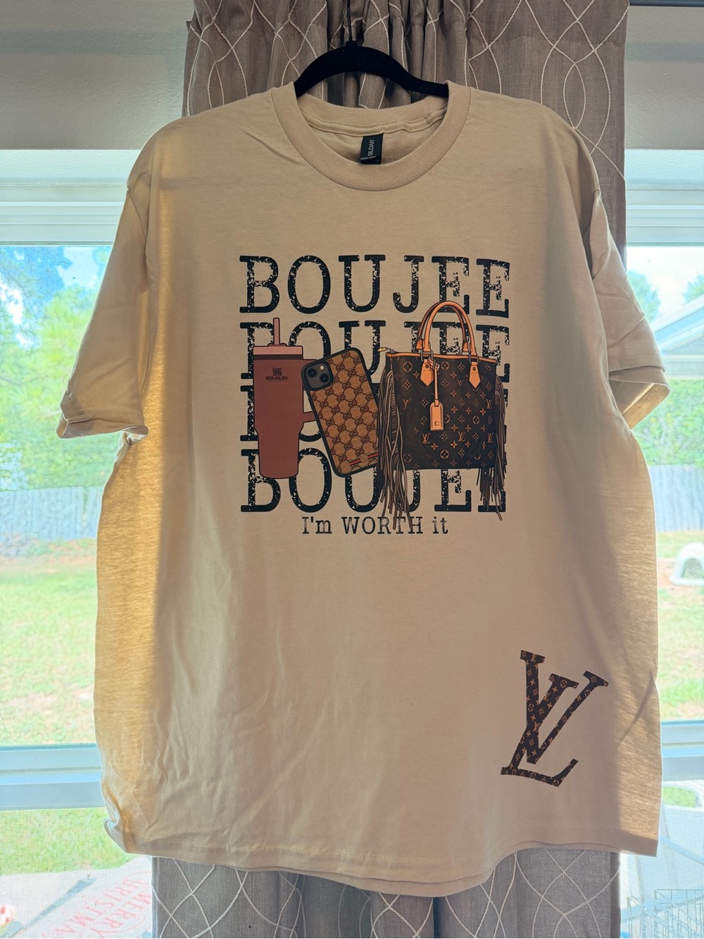 Boujee Tote Graphic Tee - Cream